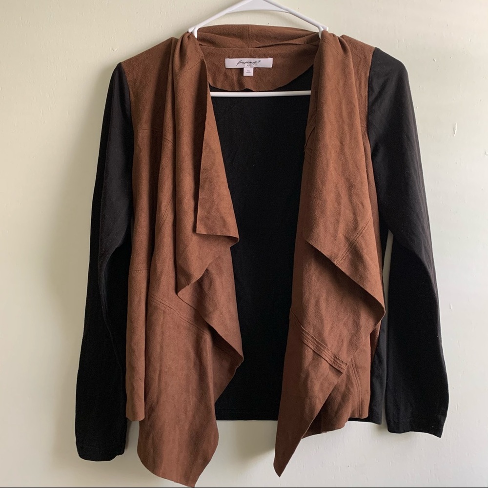 Foxcroft | Faux-Suede Front Waterfall Blazer